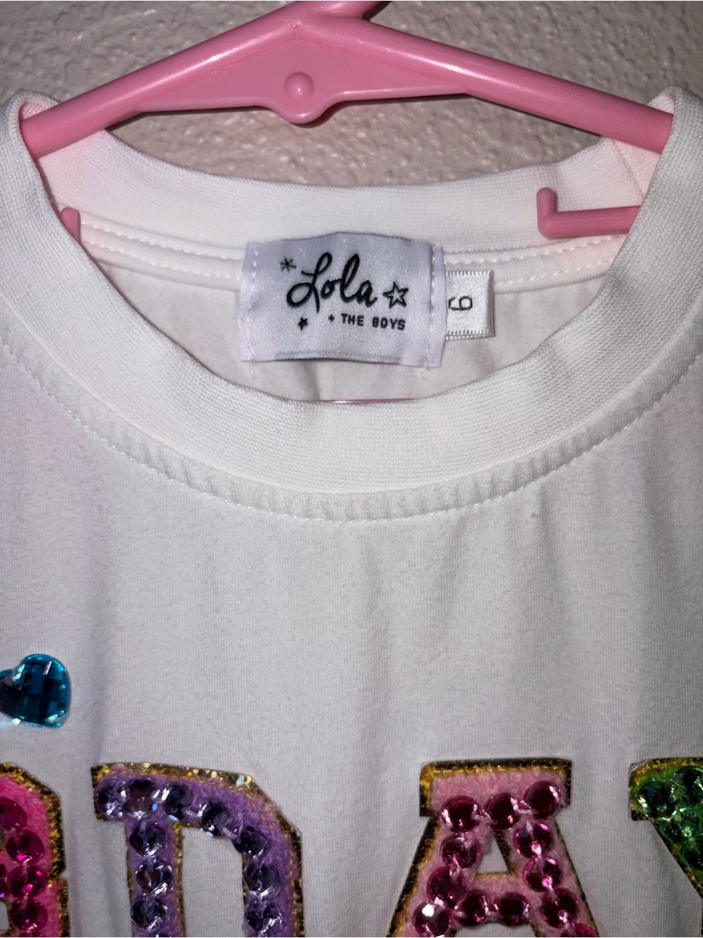 Lola + The Boys Girl 6 White BDAY GIRL Sequin Tee Shirt Shimmer Ruffle Birthday - Picture 6 of 10